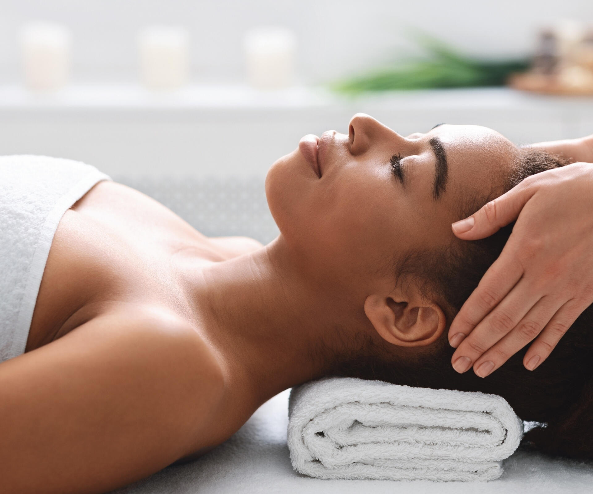 Spa Packages Woman Receiving Facial Treatment